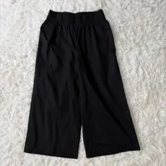 Theory luxe　リネンレーヨン混ワイドイージーパンツ38　黒◆A1261