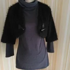 ファー風ショート丈カーディガン