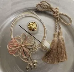 アレンジセット　人気の金箔&水引アレンジ 卒業式 成人式 結婚式 和装髪飾り