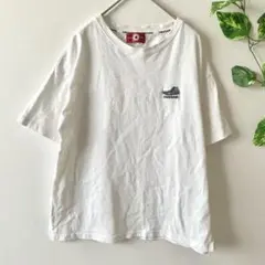 【コンバース】半袖Tシャツ スニーカー刺繍入り ホワイト コットン100のサムネイル