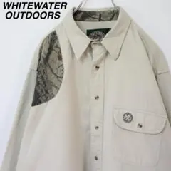 【ハンティングシャツ】ホワイトウォーターアウトドアーズ 2XL 迷彩 カモフラ柄