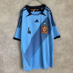 スペイン代表 ユニフォーム　adidas ゲームシャツ 番号4 アウェイML相当
