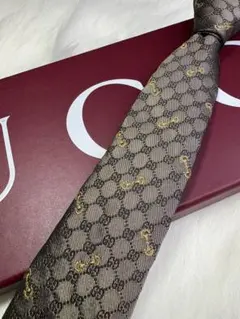 【極美品】【現行】GUCCI グッチ ネクタイ GG シルク ジャカード 7cm