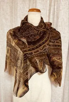 エトロETRO イタリア製 総柄シルクスカーフ