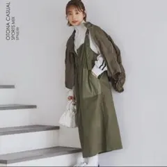 LOGOS DAYS ナイロン パイピング ジャケット スタンドカラー ドロスト