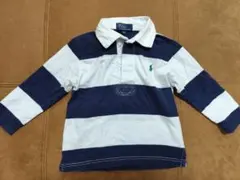 ストライプ 長袖ポロシャツ 95cm未満