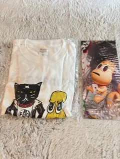ピーナッツくん、FLOコラボTシャツ ホワイト XLサイズ　ポストカード付きのサムネイル