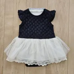 バースデイ チュール ロンパース ワンピース ドレス 花柄 半袖