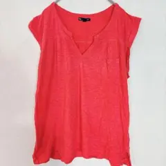 Gap トップス オレンジ系 Tシャツ【L】フレンチスリーブ