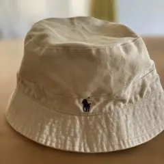 Polo バケットハット ベージュ 100%コットン