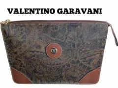 VALENTINO GARAVANI クラッチバッグ ポーチ ペイズリー Vロゴ