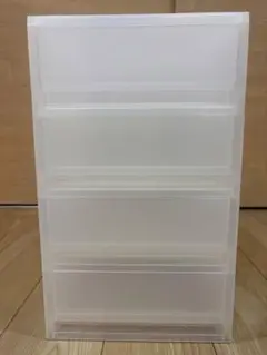 無印良品　ポリプロピレン　小物収納ケース　中　半透明　4段
