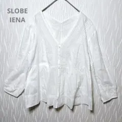 スローブイエナ ブラウス コットン Vネック レース 切替 ゆったり フリー