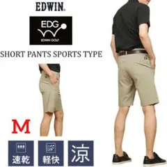 EDWIN エドウィンゴルフ リネン混 ハーフパンツ ベージュ メンズ M 夏