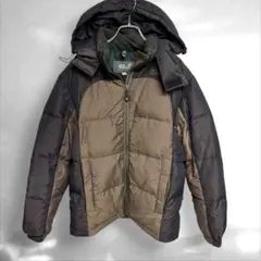 ジャックウルフスキン　フードダウンジャケット　防寒　ブラウンコンビM（D1