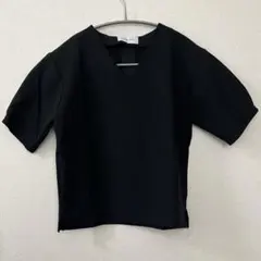 SIMPLICITE 半袖 Vネック トップス ブラックのサムネイル