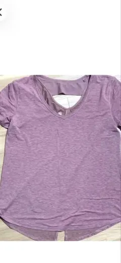 アンダーアーマー　バックオープンデザイン 半袖Tシャツ パープル リカバーのサムネイル