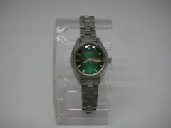 SEIKO 自動巻き時計 グリーン文字盤 　難あり　ジャンク
