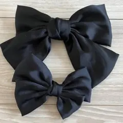 リボン　バレッタ　ヘアクリップ　2個セット