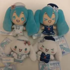 初音ミク×シナモロール　マスコット　マリンスタイル　全4種セット