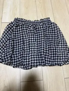 千鳥格子柄 ハウンドトゥース柄 フレアミニスカート