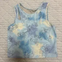 美品SUKALA アシンメトリータンクトップ　 ブルー　Mサイズ
