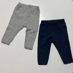GAP ベビー レギンス 2点セット グレー ネイビー 3-6m
