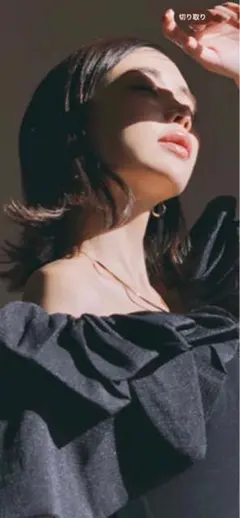 eimyistoreフリルデザイン オフショルトップスSサイズ