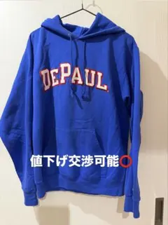 Champion DEPAUL パーカー ブルー M