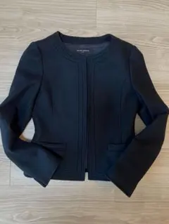 値下げ★UNITED ARROWS 【38】ノーカラージャケット ブラック