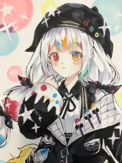 魔法少女ノ魔女裁判　 城ヶ崎ノア　手描きイラスト　まのさば