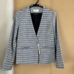 【クリーニング済】Opaque.Clip ノーカラージャケット グレー系