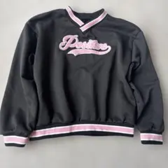 SHEIN ブラック ピンク トレーナー 9Y