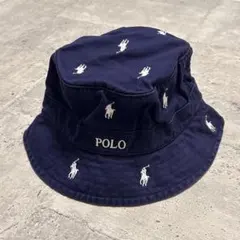 POLO RALPH LAUREN バケットハット 現行 ポニー刺繍 ネイビーのサムネイル