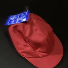 新品　未使用　赤白帽子　紅白帽　赤いポリエステル帽子 S (52cm) 体育