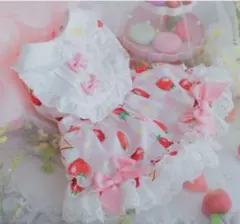 きゃんナナ　新品　Ｓ　いちごプリンセスワンピース　ピンクのサムネイル