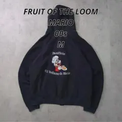 00s FRUIT OF THE LOOM マリオ パロディ ジップアップ M