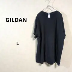 GILDAN　ギルダン　黒のコットンTシャツ　コットン100%　Lサイズ 435