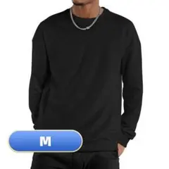 ブラック クルーネックスウェット Mサイズ