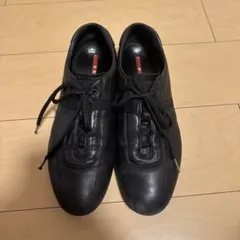Prada Sport プラダスポーツ　レザースニーカー　オールブラック
