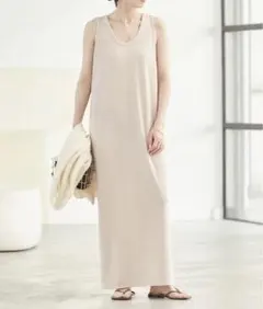 plage リブタンクワンピース　ナチュラル36