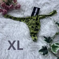 新品　メンズ　XLサイズ　エロセクシー グリーン　豹柄　ワイルド　Tバック