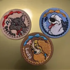 ベルリオーズ マックス レディ 刺繍ステッカー　ディズニー　セリア