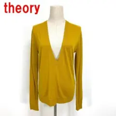 A5669 セオリー 長袖ニット セーター ウール Vネック 黄色系 ２