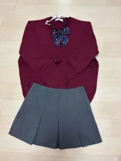 学生服セット カーディガンとスカートとリボン