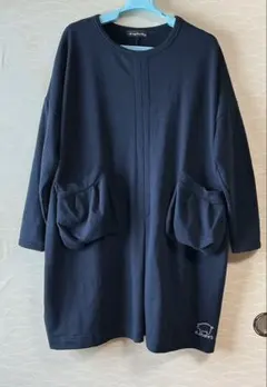 ドラッグストアーズ　紺色チュニック ポケット付き