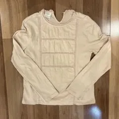 【ZARA KIDS】レース使い カットソー ピンクベージュ 152