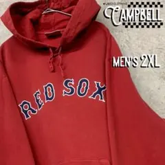 【レア2XL☆US輸入】ナイキ MLBレッドソックス 刺繍スウェットパーカー