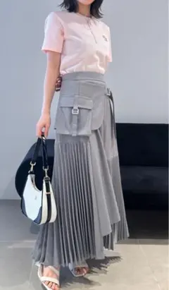 LILY BROWN プリーツロングスカート　ロングスカート グレー　最終値下げ