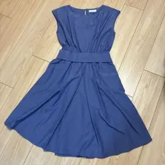 anySiS ノースリーブワンピース ブルー
